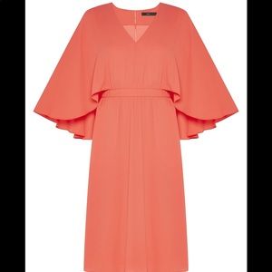 BCBG salmon cape dress